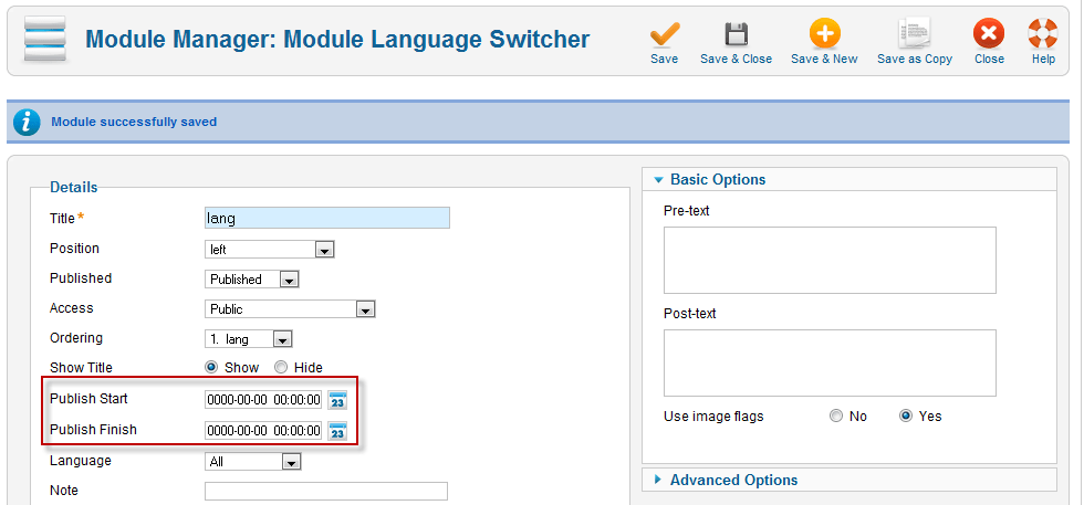 Module Joomal 1.6